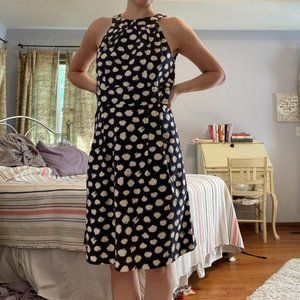Polka Dot High Neck Dress